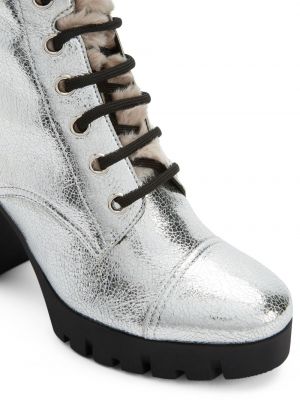 Kotníkové boty Giuseppe Zanotti stříbrné