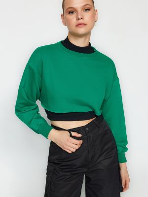 Laza szabású kötött pulcsi Trendyol zöld