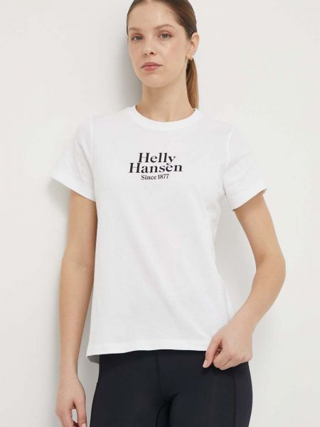 Biała koszulka bawełniana Helly Hansen