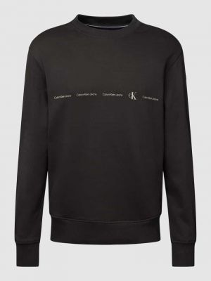 Bluza bawełniana z nadrukiem Calvin Klein Jeans czarna