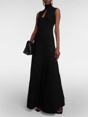 Μάξι φόρεμα Victoria Beckham μαύρο