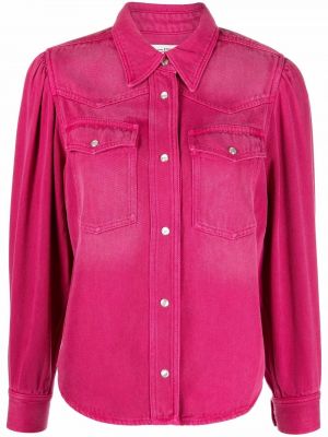 Skjorta med drapering Marant Etoile rosa