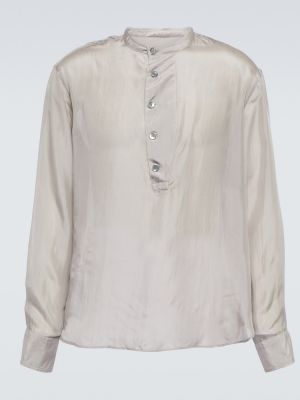 Šilkinė marškiniai Giorgio Armani pilka