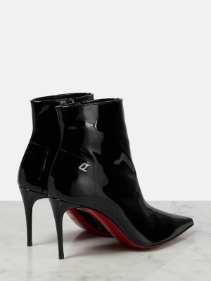 Lakované kožené členkové topánky Christian Louboutin čierna