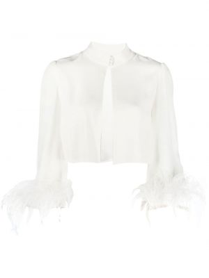 Блуза с пера Rixo бяло