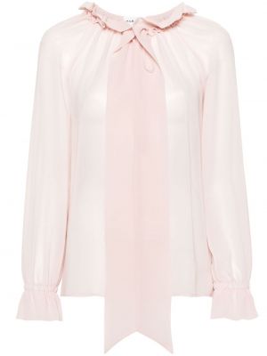 Прозрачна блуза P.a.r.o.s.h. розово