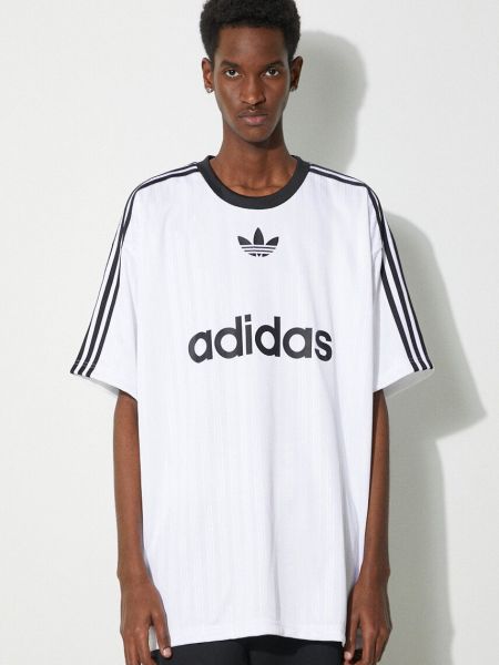 Tricou cu croială lejeră Adidas Originals alb