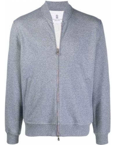 Chaqueta bomber con cremallera Brunello Cucinelli gris