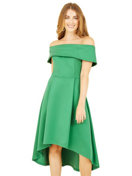 Платье с глубоким декольте Yumi зеленое