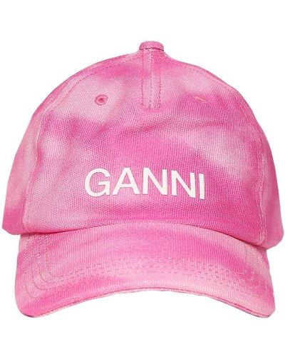 Памучна шапка с козирки Ganni