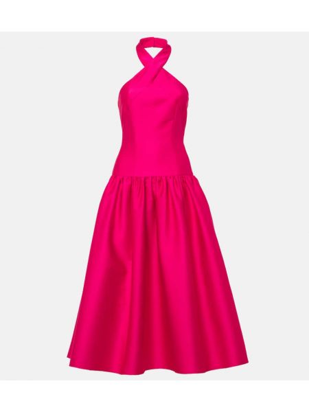 Midi elbise Roland Mouret pembe