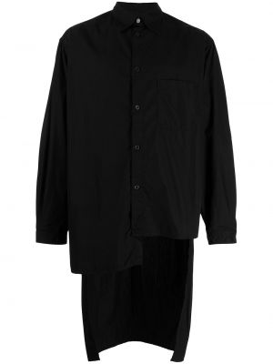Асиметрична памучна риза Yohji Yamamoto черно