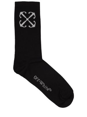 Памучни чорапи Off-white черно