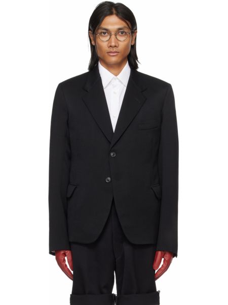 Пиджак с вышивкой Maison Margiela черный