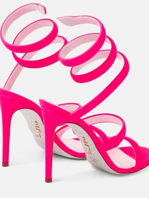 Sandale din piele de căprioară Rene Caovilla roz