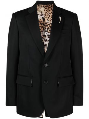 Vlnená bunda Roberto Cavalli čierna
