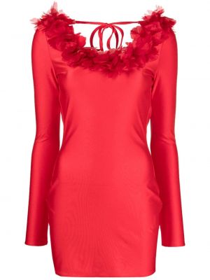 Коктейлна рокля с пера Giuseppe Di Morabito червено