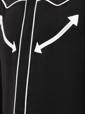 Koszula z lyocellu Balmain czarna
