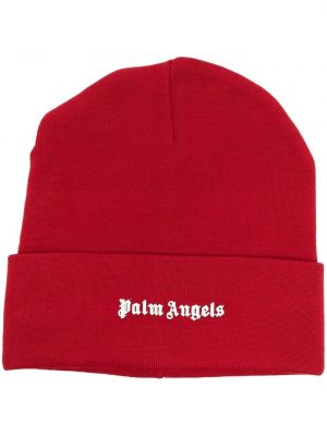 Dzianinowa czapka z nadrukiem Palm Angels