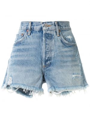 Shorts effet usé Agolde bleu