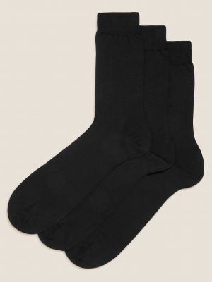 Хлопковые носки Marks & Spencer черные