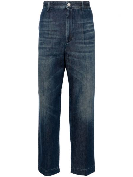 Puuvillased kitsa lõikega teksapüksid Valentino Garavani sinine