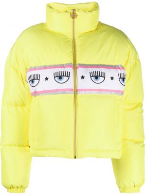 Pernata jakna s printom Chiara Ferragni žuta