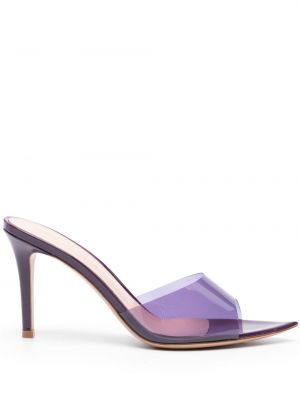Papuci tip mules transparente Gianvito Rossi violet