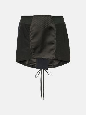 Mini falda de raso Jean Paul Gaultier negro