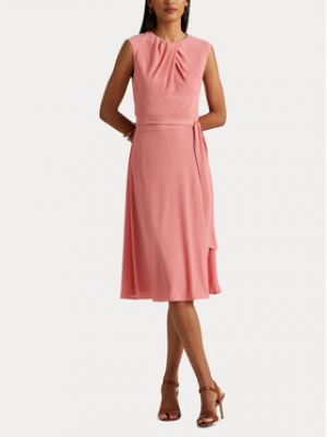 Koktejlové šaty Lauren Ralph Lauren růžové