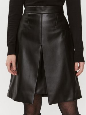 Priliehavá kožená sukňa Dkny čierna