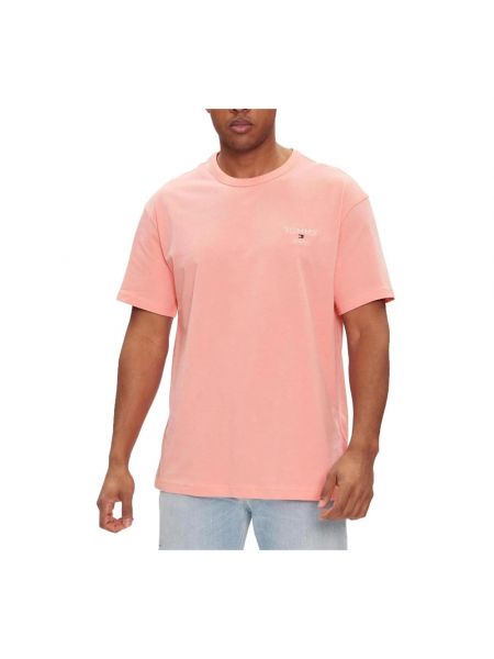 Koszulka bawełniana Tommy Jeans różowa