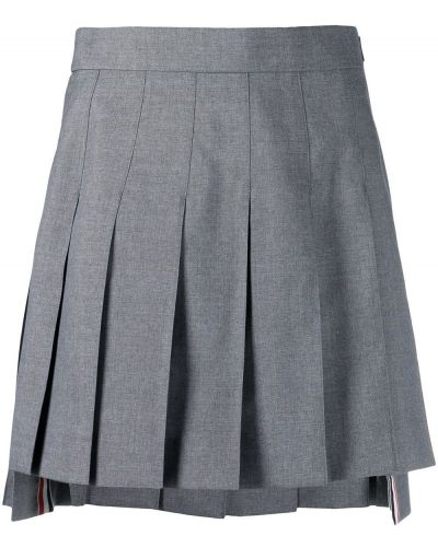 Mini falda plisada Thom Browne gris