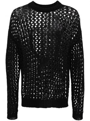 Kokvilnas džemperis Feng Chen Wang melns