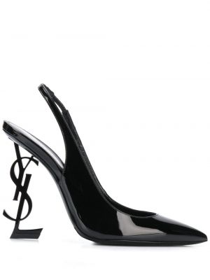 Slingback pumpar med remmar Saint Laurent svart