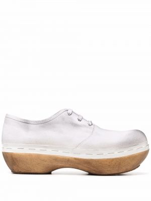 Pantofi cu șireturi din dantelă Maison Margiela alb