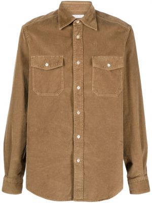 Medvilninė marškiniai Boglioli ruda