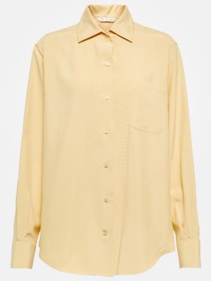 Копринена риза Loro Piana жълто