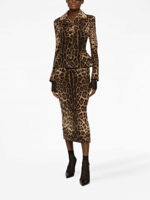 Jacke mit print mit leopardenmuster Dolce & Gabbana