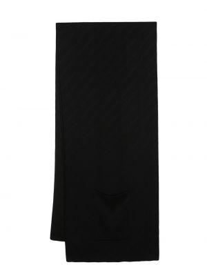 Žakárový šál s vreckami Balenciaga čierna
