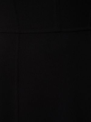 Krepové vlnené midi šaty Michael Kors Collection čierna