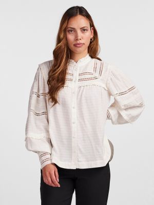 Camisa con bordado manga larga Y.a.s blanco