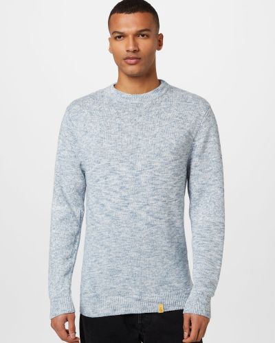 Меланжов пуловер Colours & Sons синьо