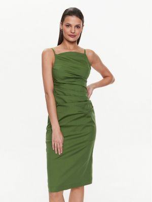 Коктейлна рокля slim Marella зелено