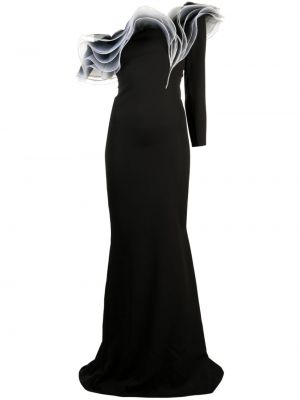 Asimetriškas vakarinė suknelė Ana Radu juoda