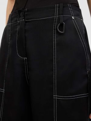 Kalhoty s vysokým pasem Allsaints černé