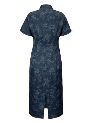 Hedvábné šaty Shanghai Tang modré
