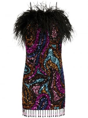 Mini-abito con paillettes Rebecca Vallance nero