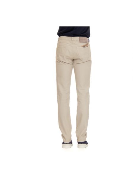 Pantalones chinos de lino de algodón con bolsillos Jacob Cohen beige