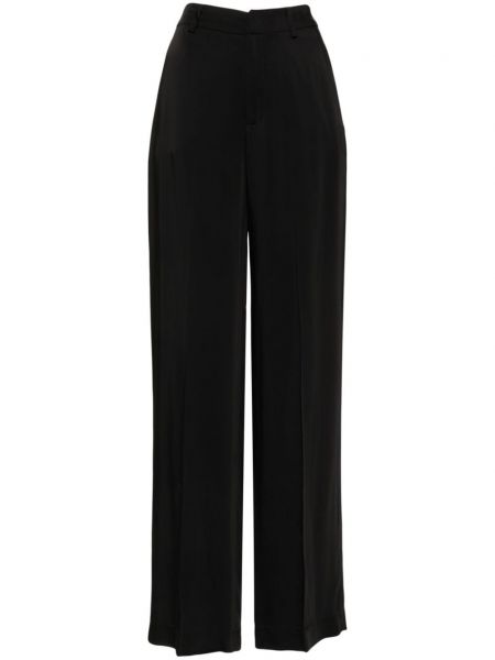 Pantalon droit en satin Pt Torino noir